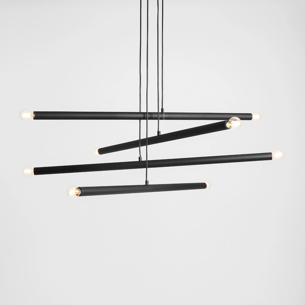 Pendant lamp Tubo 8 black, Artera - 401711