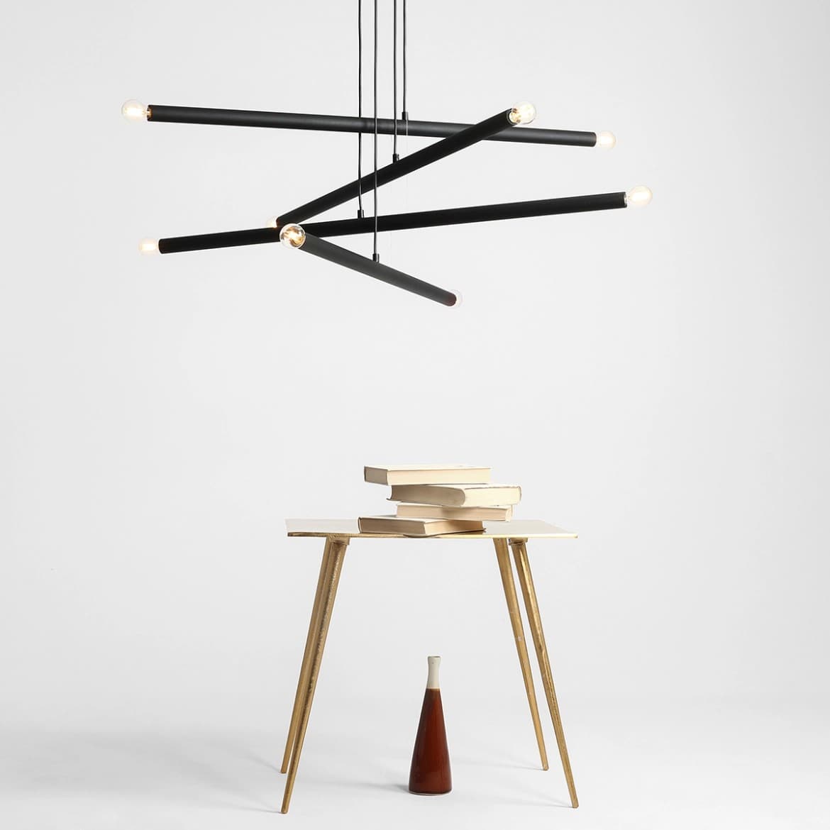 Pendant lamp Tubo 8 black, Artera - 401712
