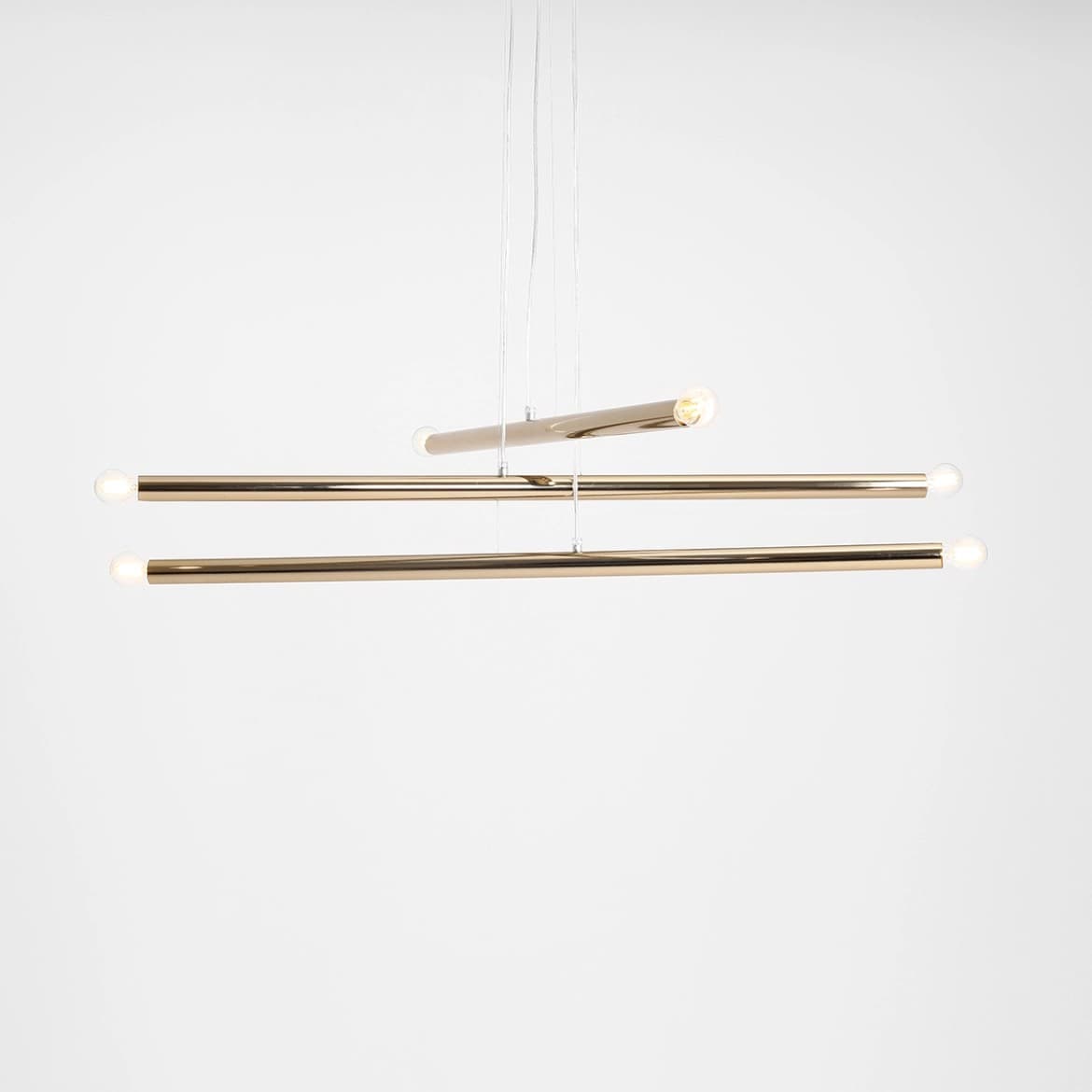 Pendant lamp Tubo 6 gold, Artera - 401716