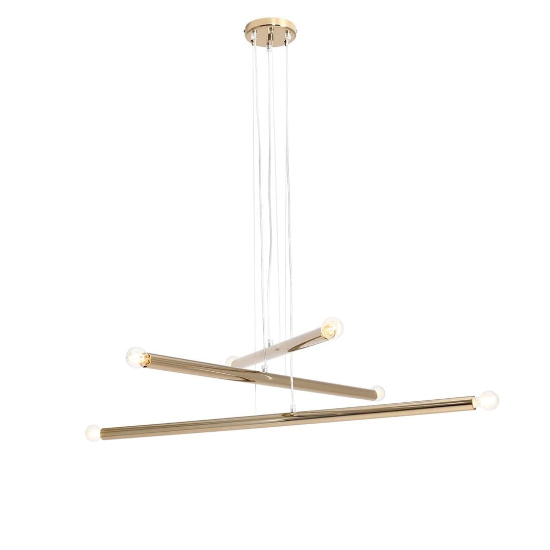 Pendant lamp Tubo 6 gold, Artera