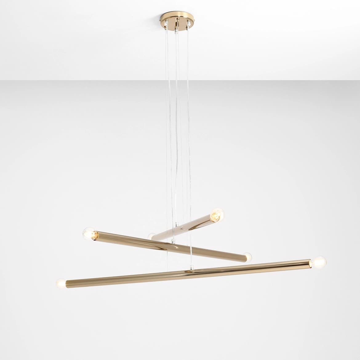 Pendant lamp Tubo 6 gold, Artera - 401718