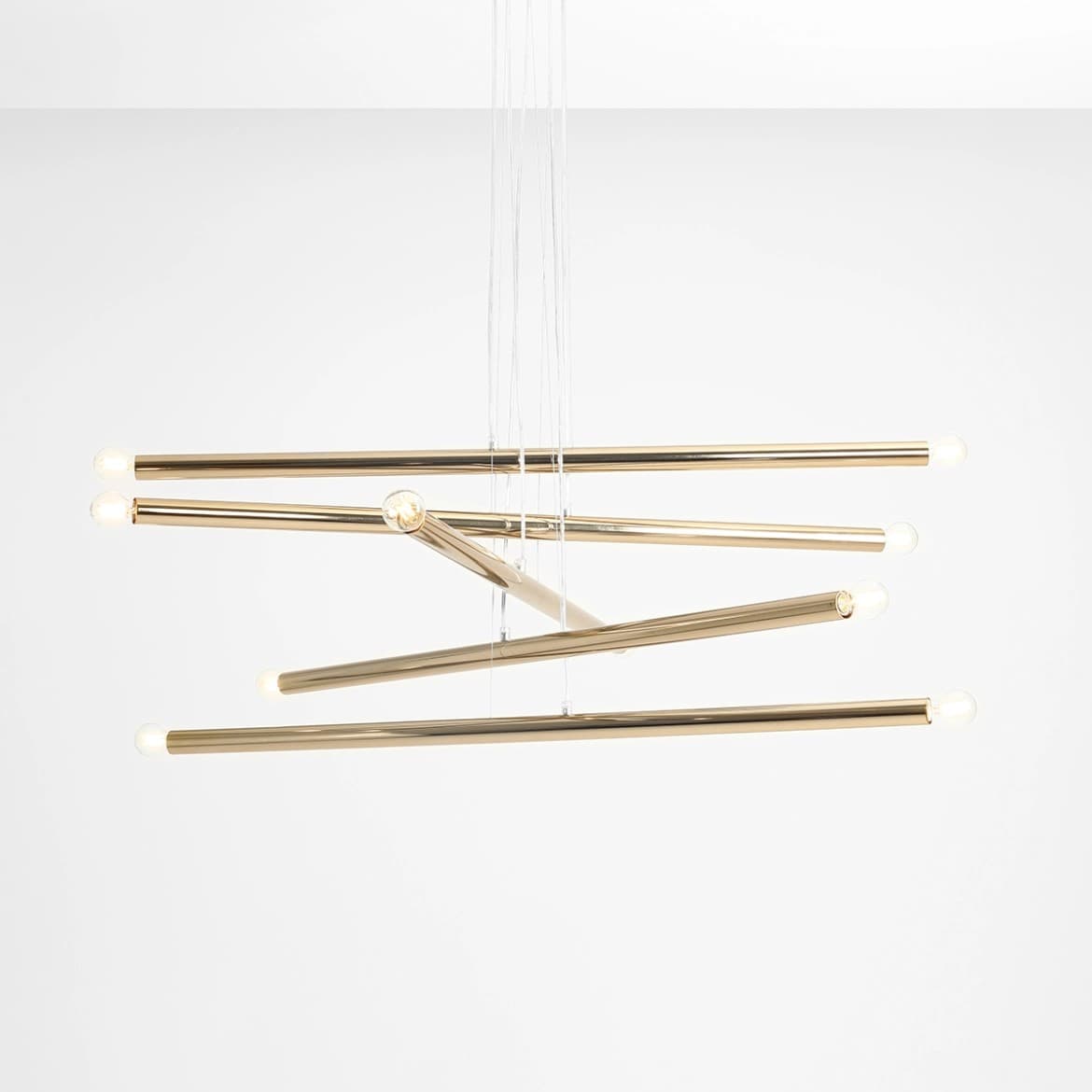 Pendant lamp Tubo 10 gold, Artera - 401724