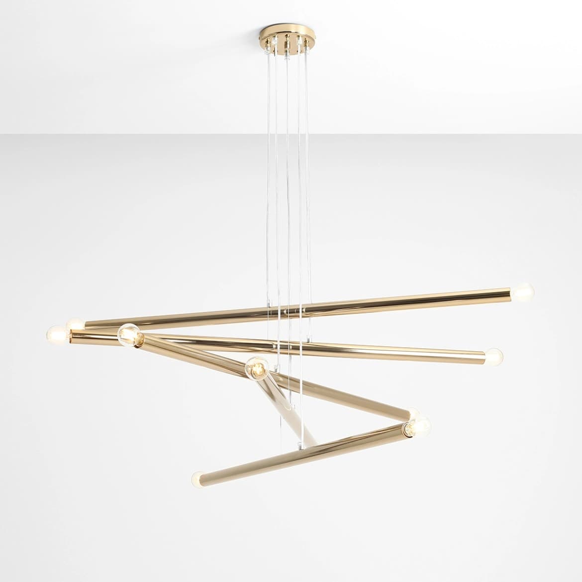 Pendant lamp Tubo 10 gold, Artera - 401723