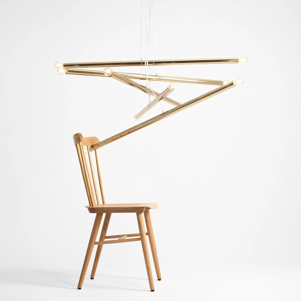 Pendant lamp Tubo 10 gold, Artera - 401722
