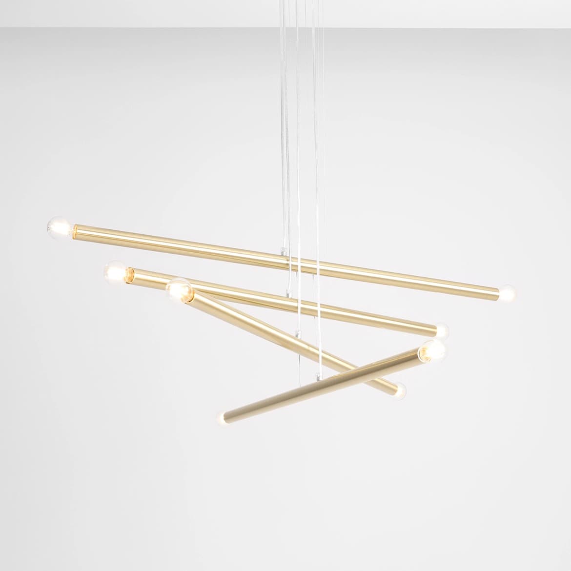 Pendant lamp Tubo 8 gold, Artera - 401727
