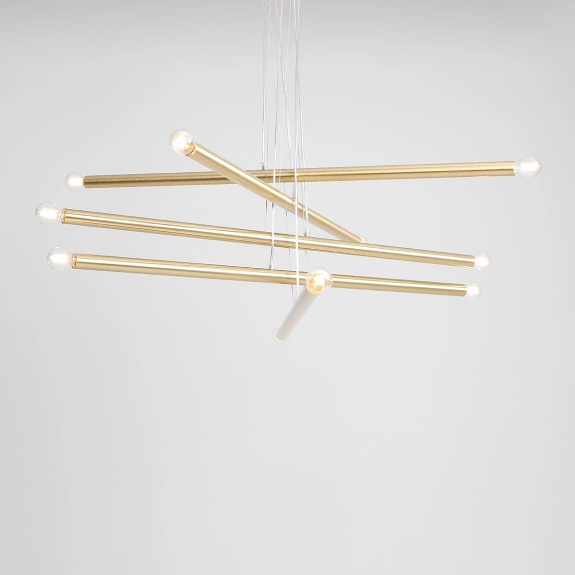 Pendant lamp Tubo 10 gold, Artera - 401730
