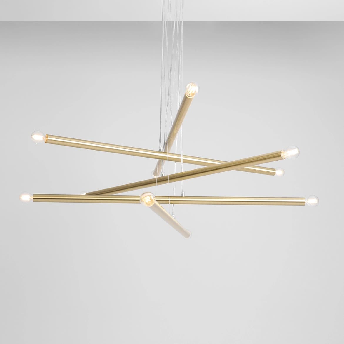 Pendant lamp Tubo 10 gold, Artera - 401731