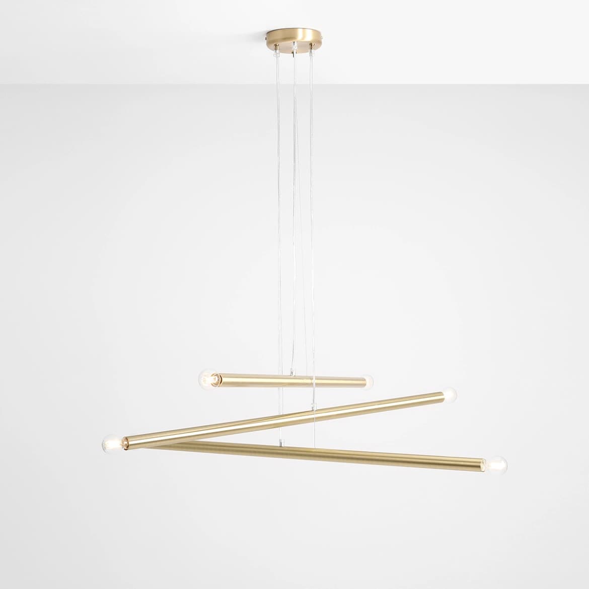 Lampa wisząca Tubo 6 mosiądz, Artera - 401738