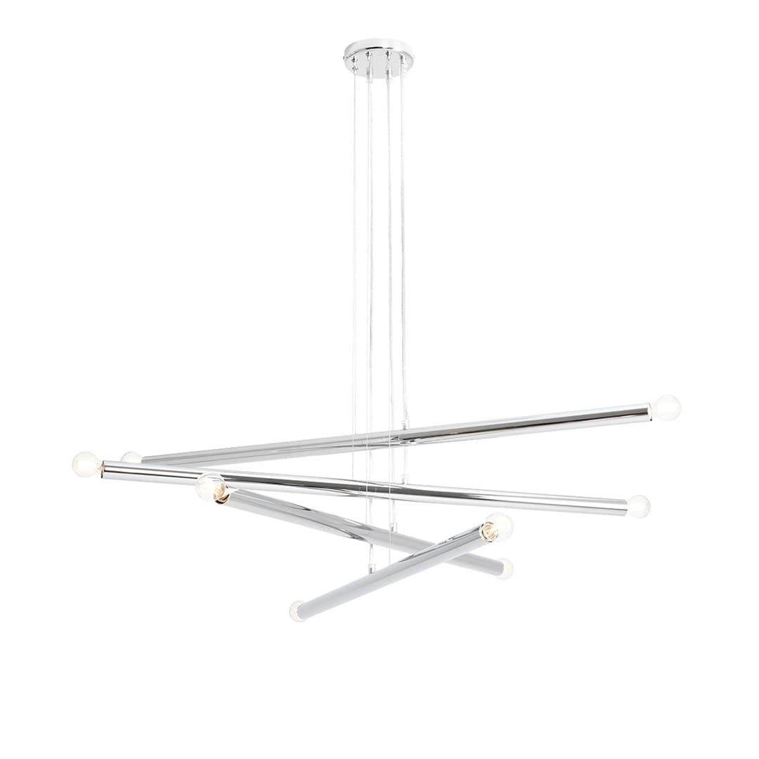 Pendant lamp Tubo 8 chrome, Artera