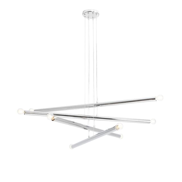 Pendant lamp Tubo 8 chrome, Artera - DIMENSION