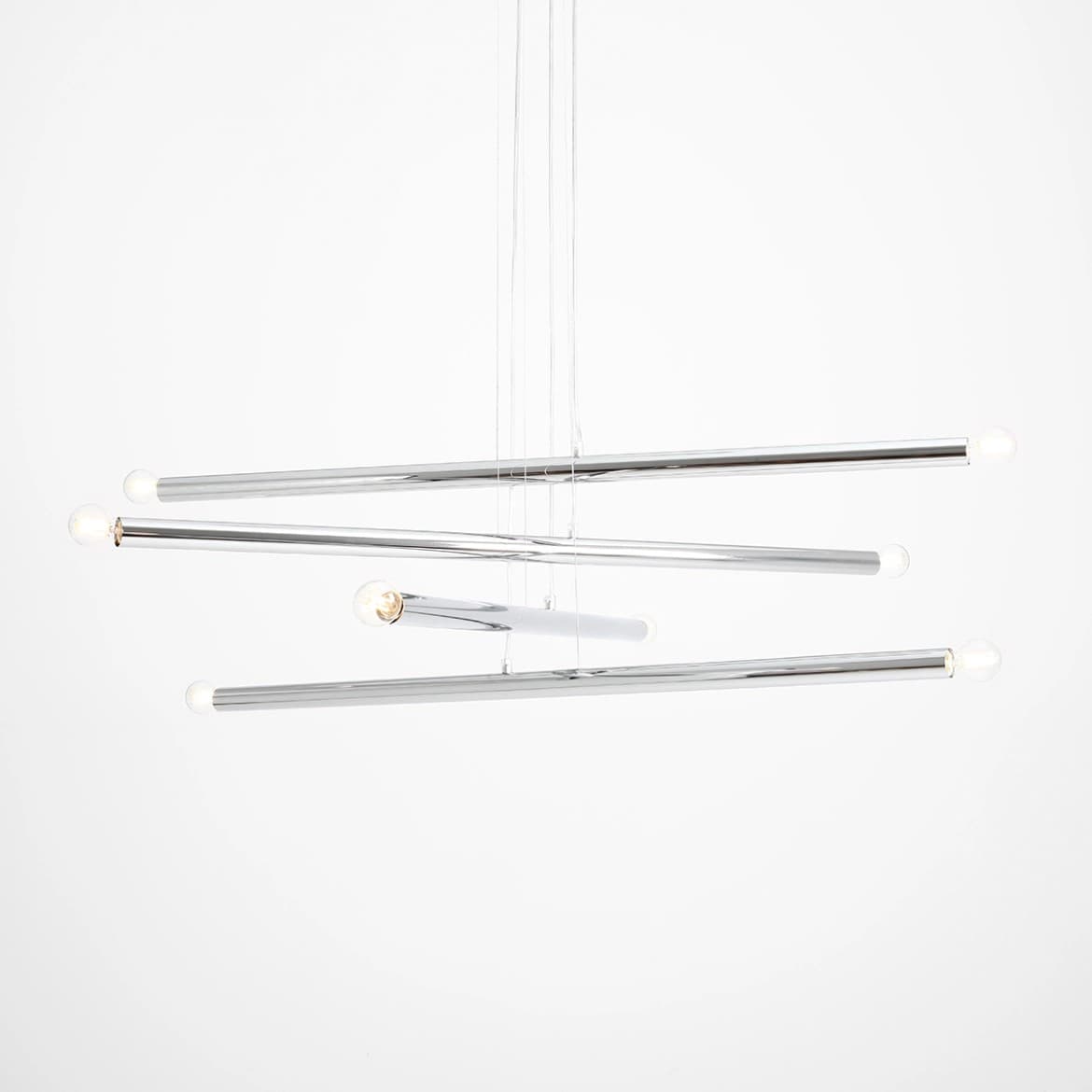 Pendant lamp Tubo 8 chrome, Artera - 401751