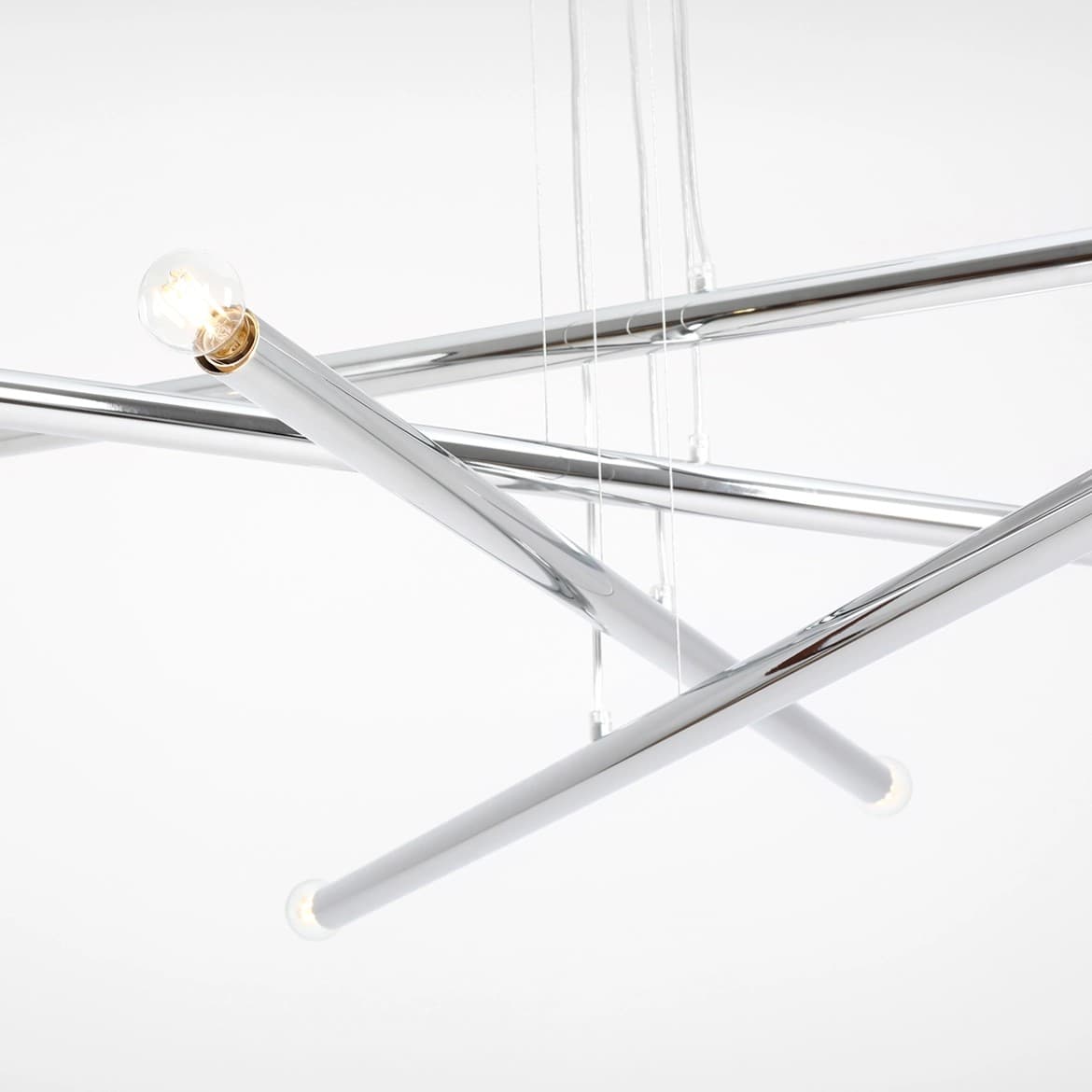 Pendant lamp Tubo 8 chrome, Artera - 401753