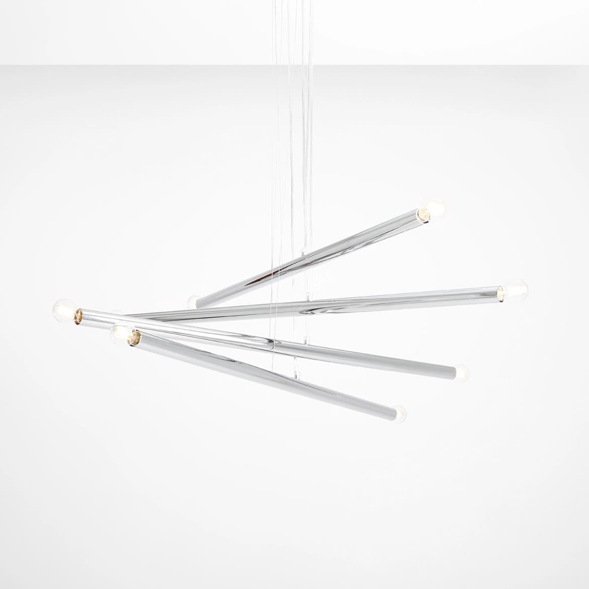 Pendant lamp Tubo 8 chrome, Artera - 401752