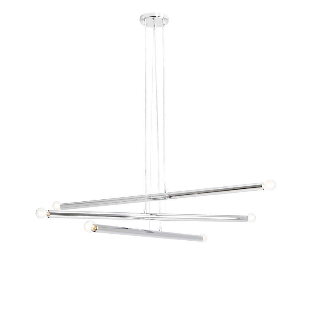 Pendant lamp Tubo 6 chrome, Artera