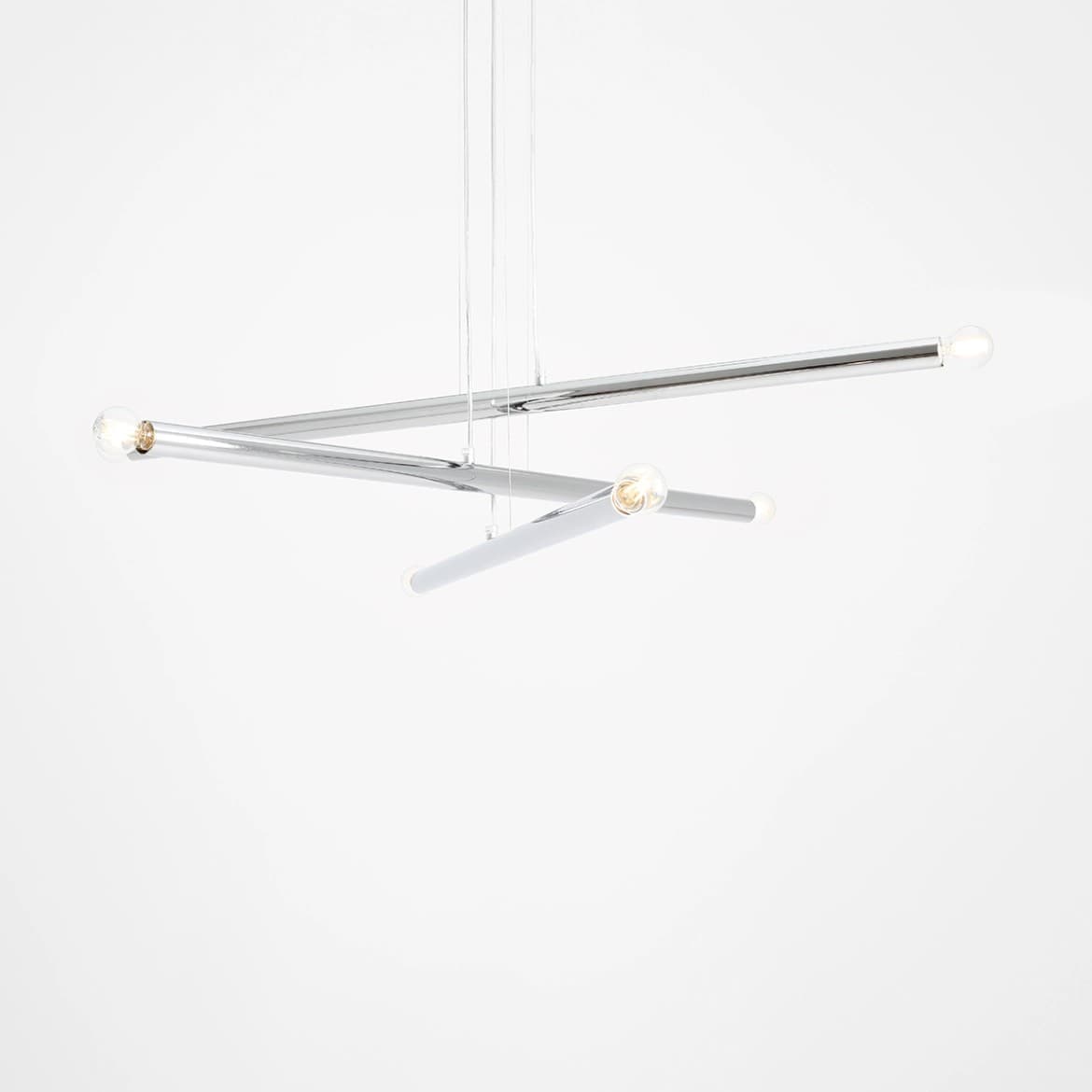 Pendant lamp Tubo 6 chrome, Artera - 401757