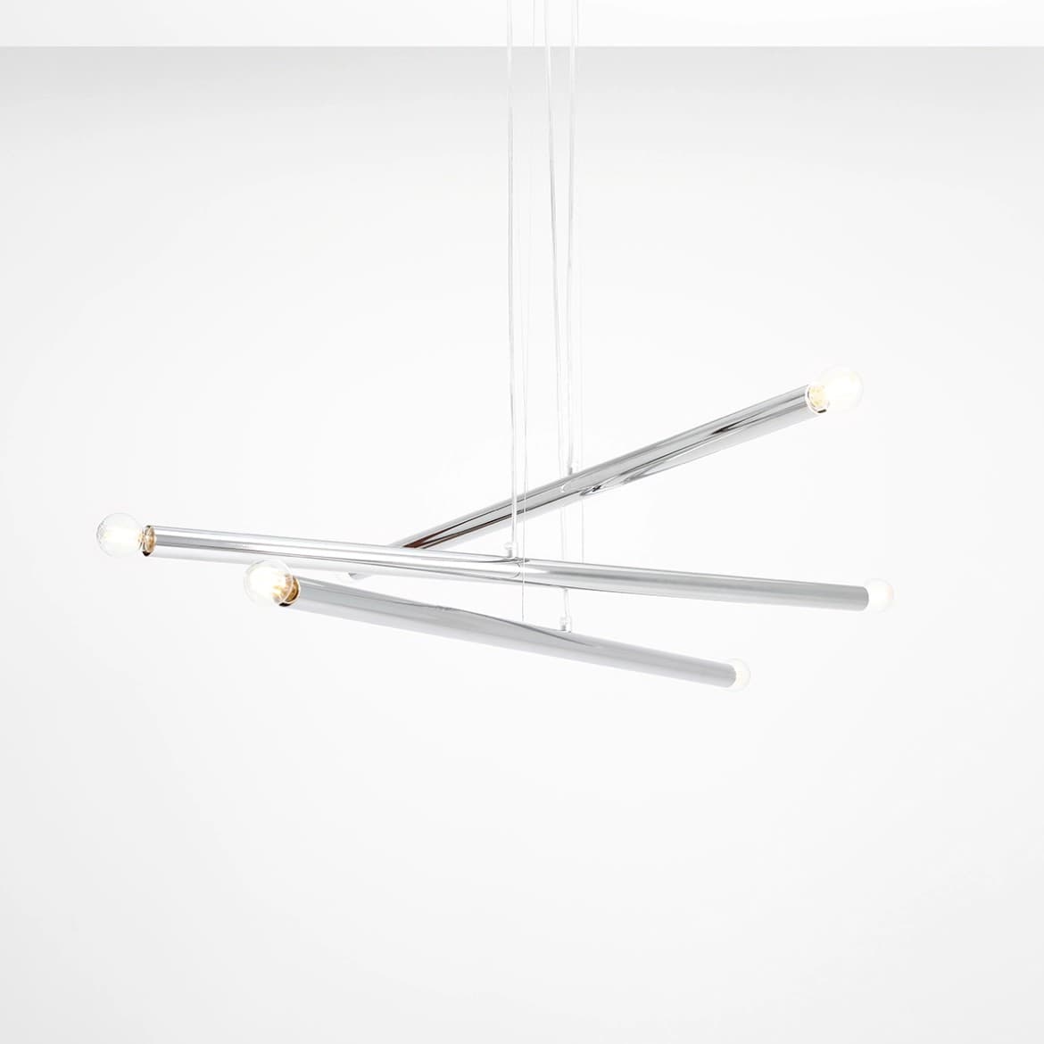 Pendant lamp Tubo 6 chrome, Artera - 401760