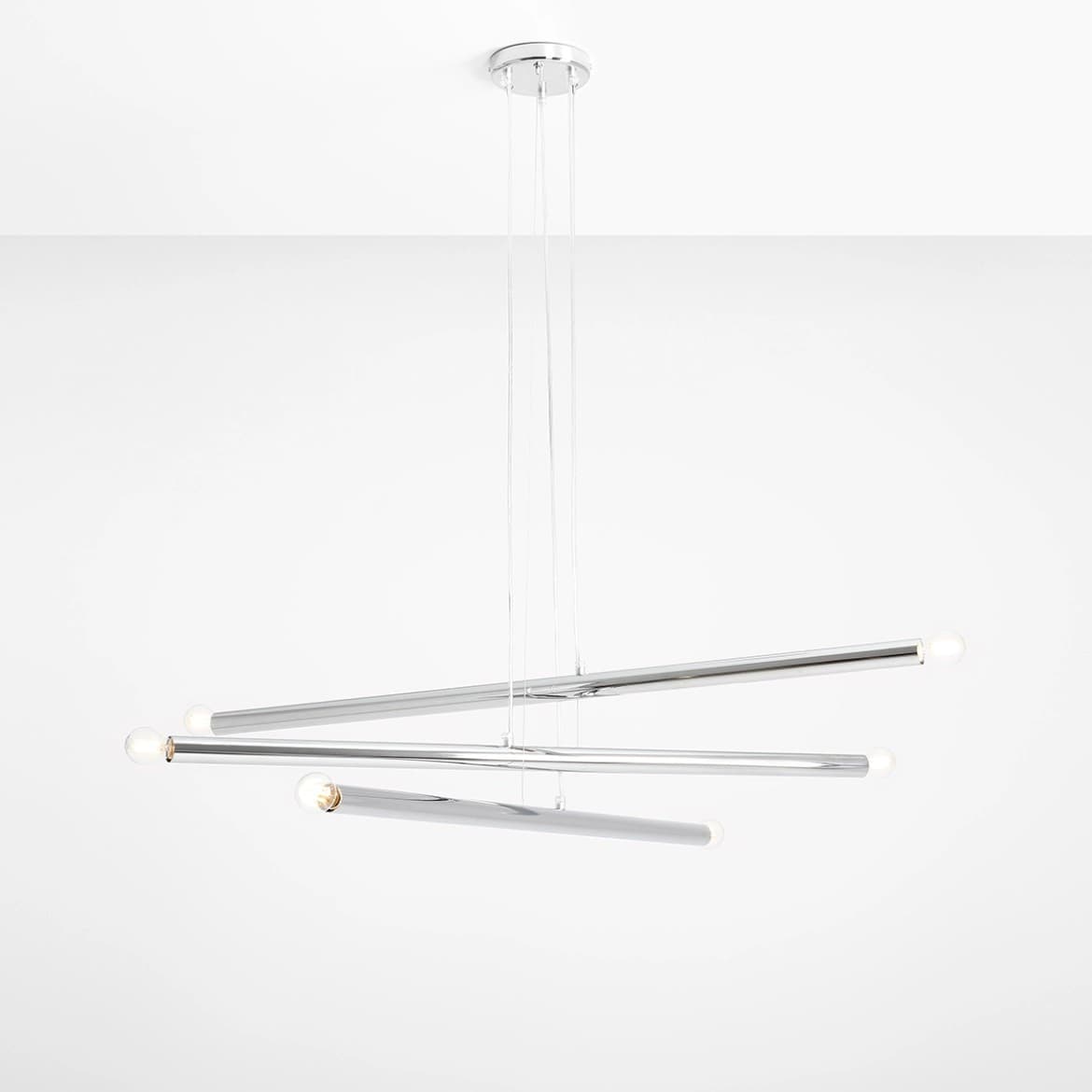 Pendant lamp Tubo 6 chrome, Artera - 401759