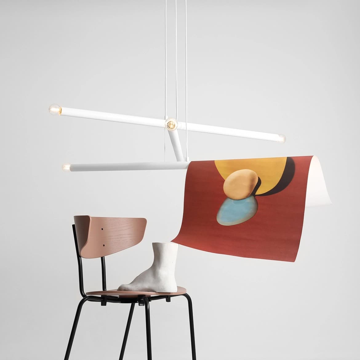 Pendant lamp Tubo 6 white, Artera - 401784