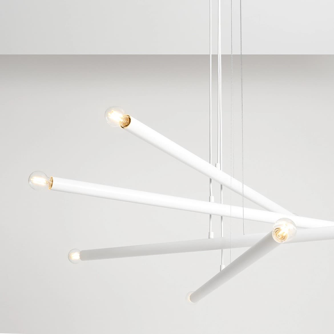 Pendant lamp Tubo 8 white, Artera - 401792