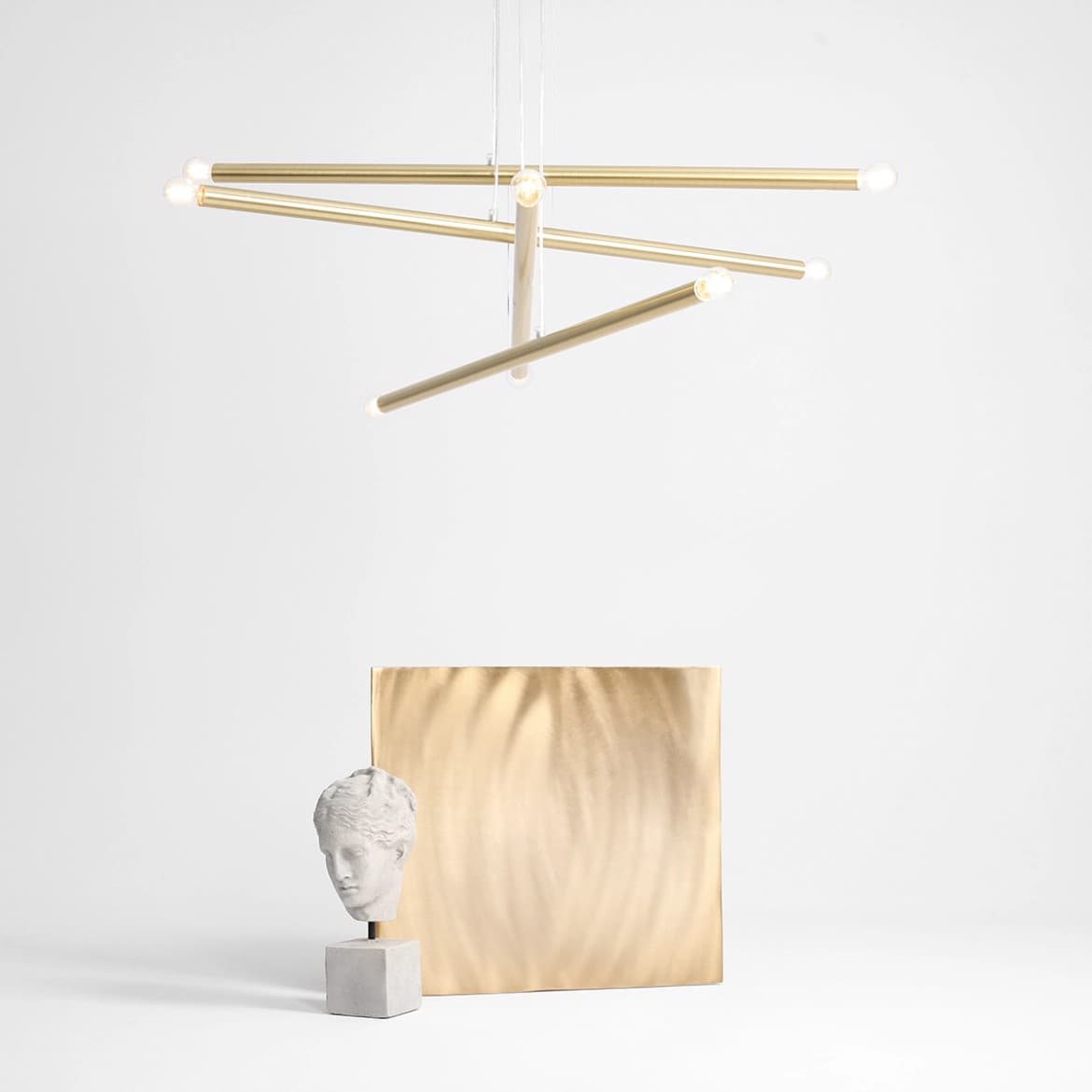 Pendant lamp Tubo 8 gold, Artera - 401799