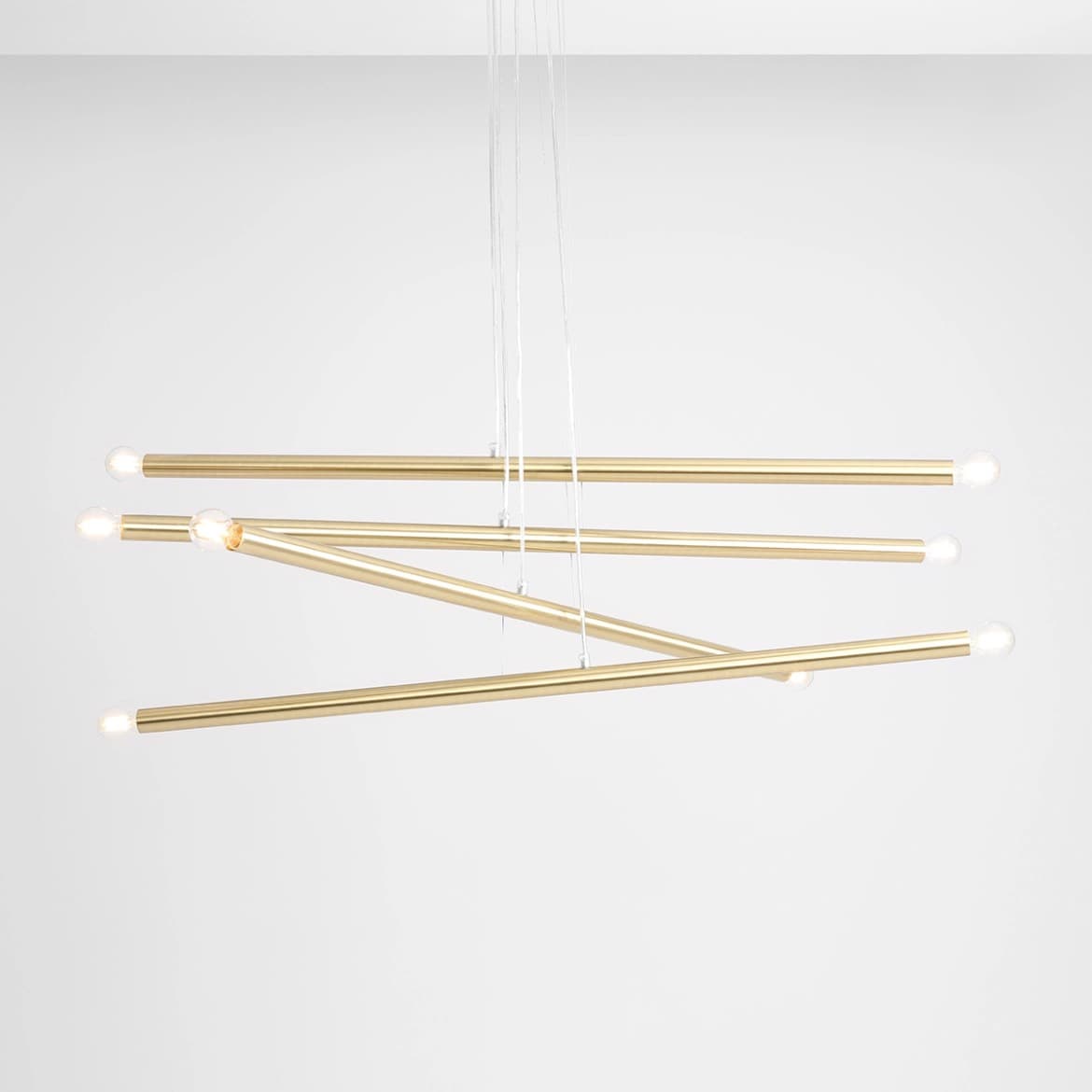 Pendant lamp Tubo 8 gold, Artera - 401794