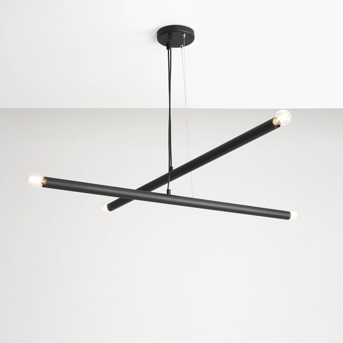 Lampa wisząca Tubo 4 czarna, Artera - 401805