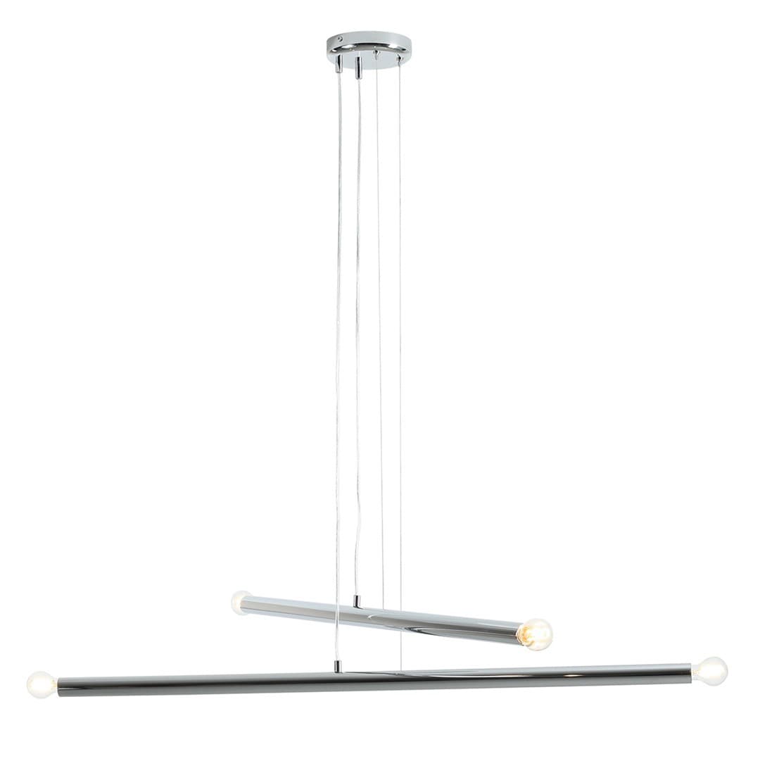 Pendant lamp Tubo 4 chrome, Artera