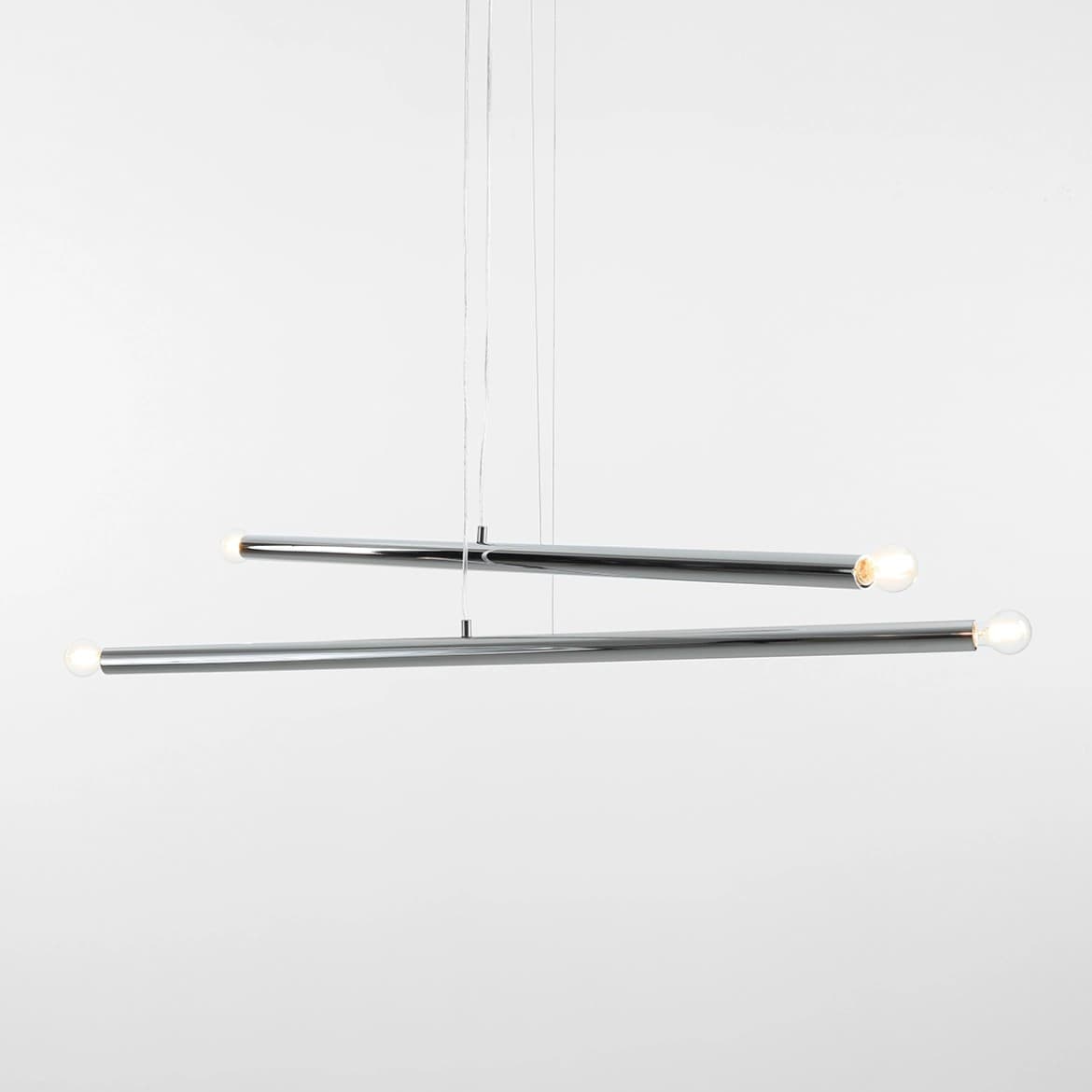 Pendant lamp Tubo 4 chrome, Artera - 401862