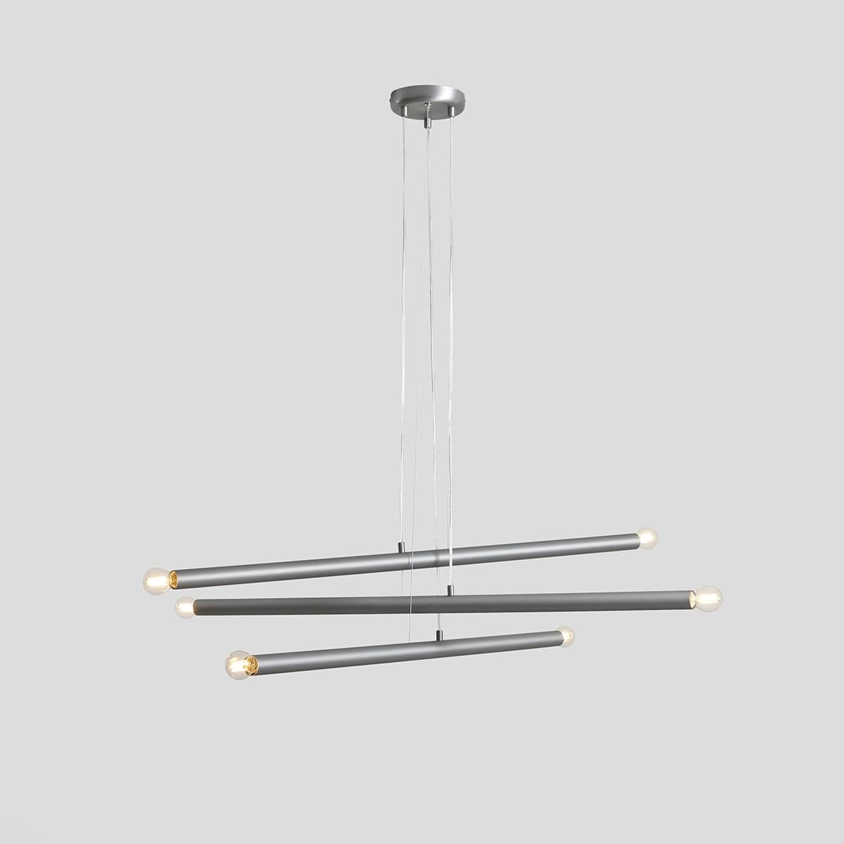 Pendant lamp Tubo 6 steel, Artera - 401979