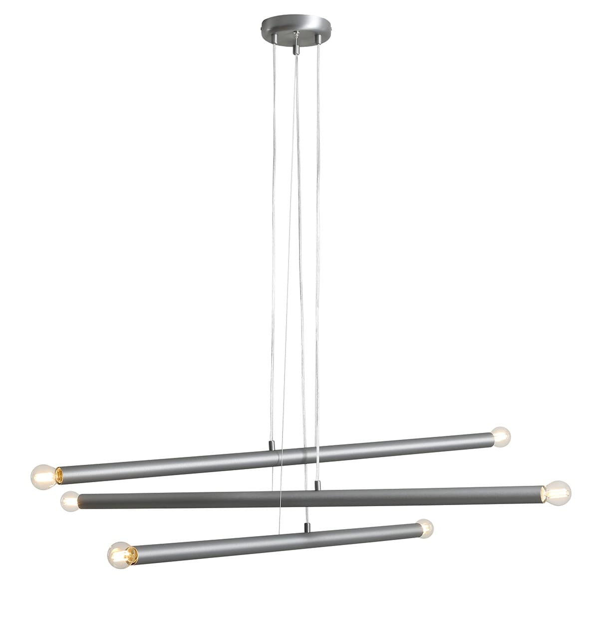 Pendant lamp Tubo 6 steel, Artera