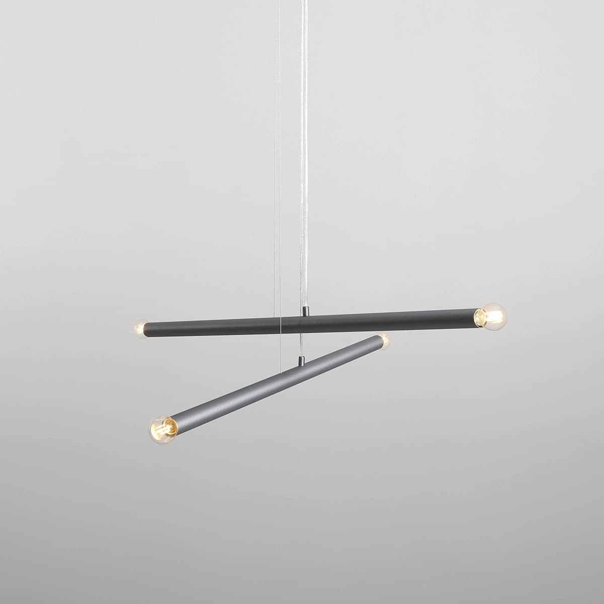 Pendant lamp Tubo 4 steel, Artera - 401984