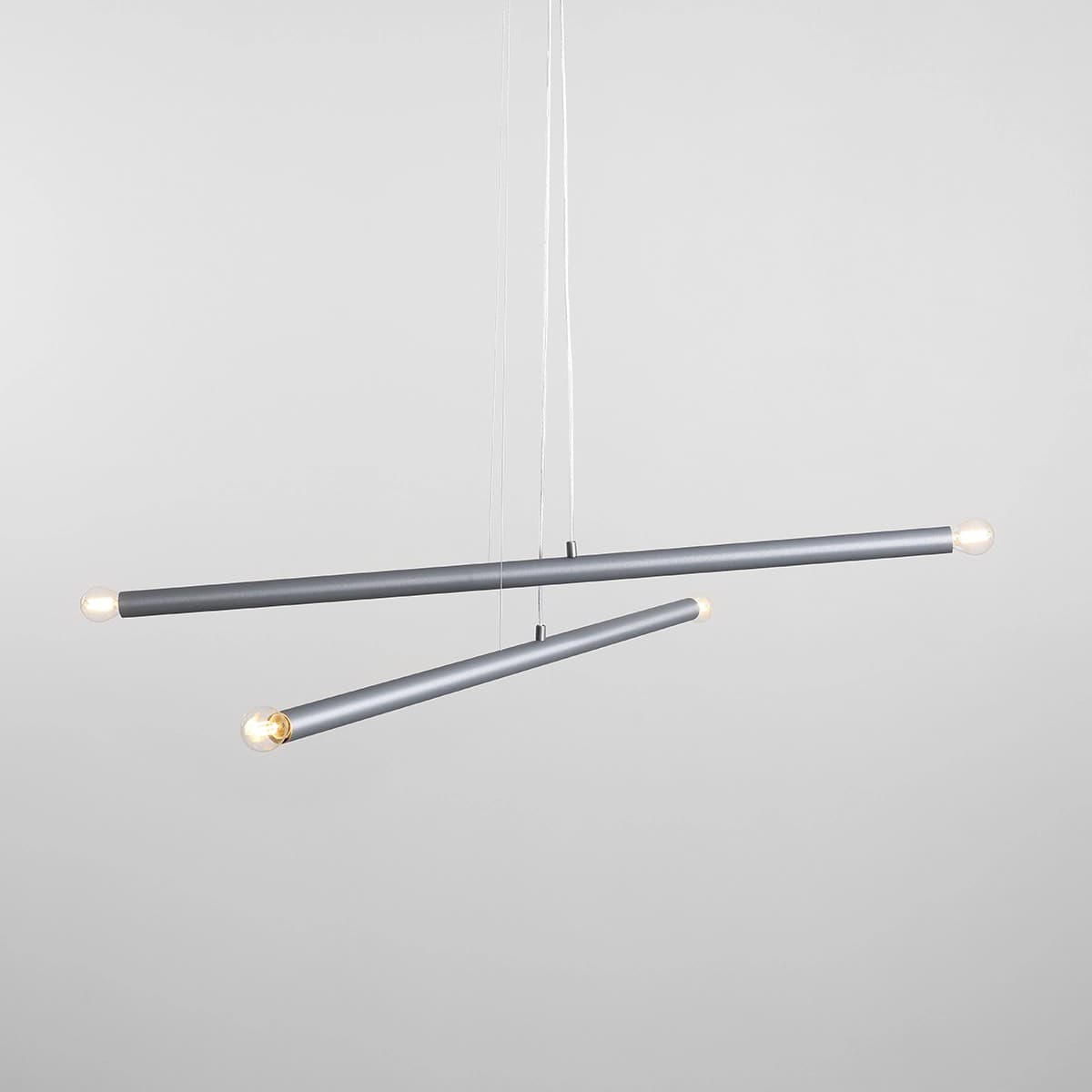 Pendant lamp Tubo 4 steel, Artera - 401986