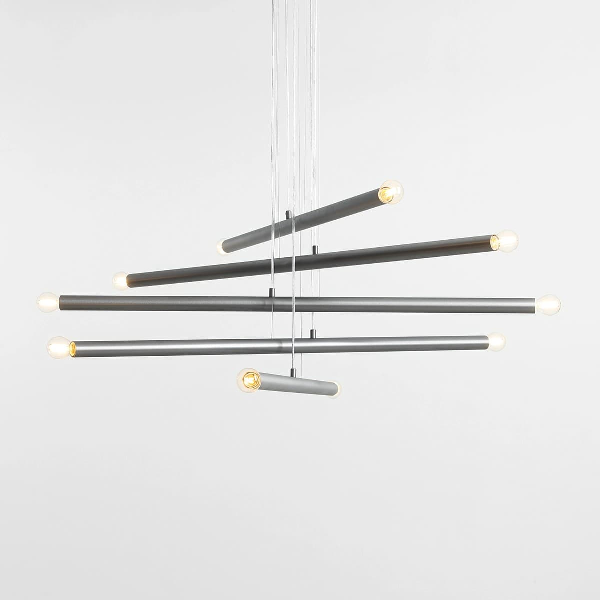 Pendant lamp Tubo 10 steel, Artera - 401988