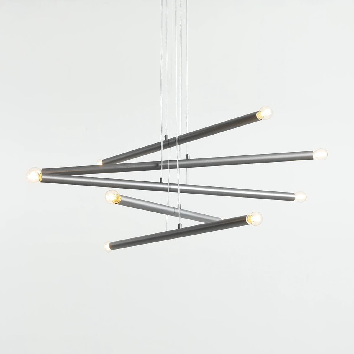 Pendant lamp Tubo 10 steel, Artera - 401991