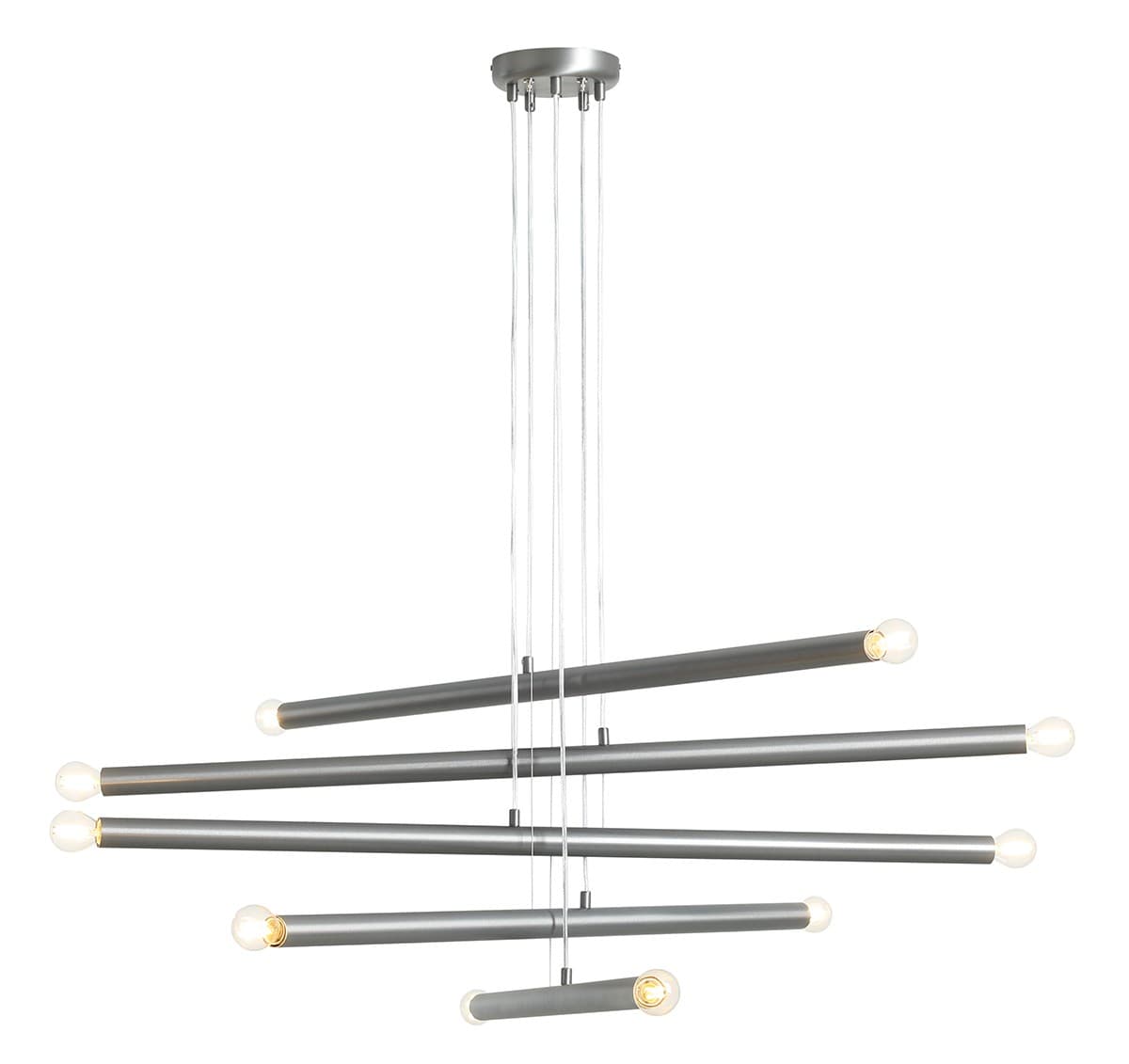 Pendant lamp Tubo 10 steel, Artera
