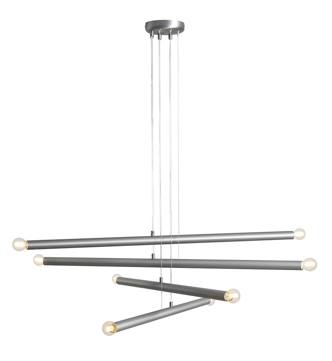 Pendant lamp Tubo 8 steel, Artera