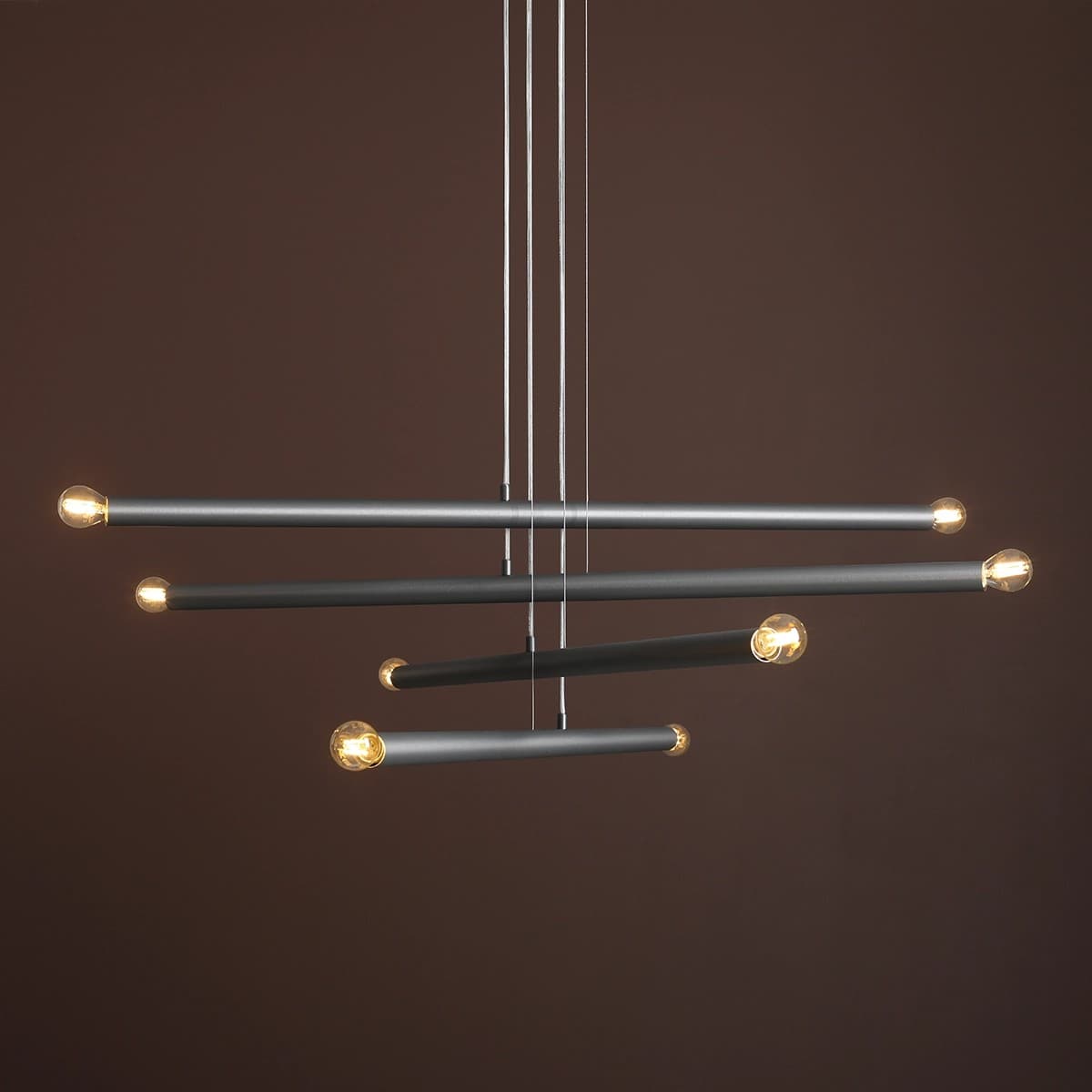 Pendant lamp Tubo 8 steel, Artera - 402000