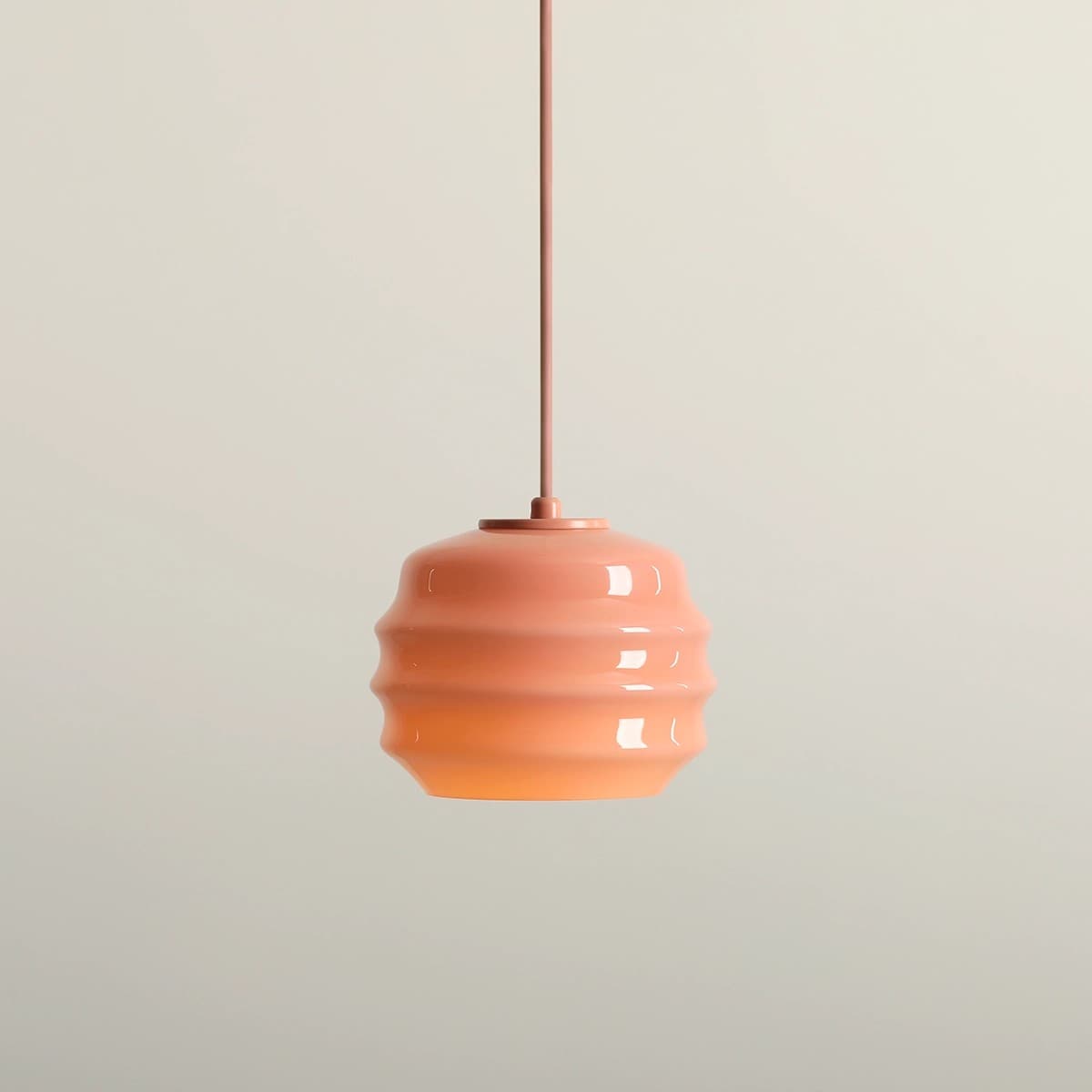 Pendant lamp Puff Glaze Coral, Artera - 402071