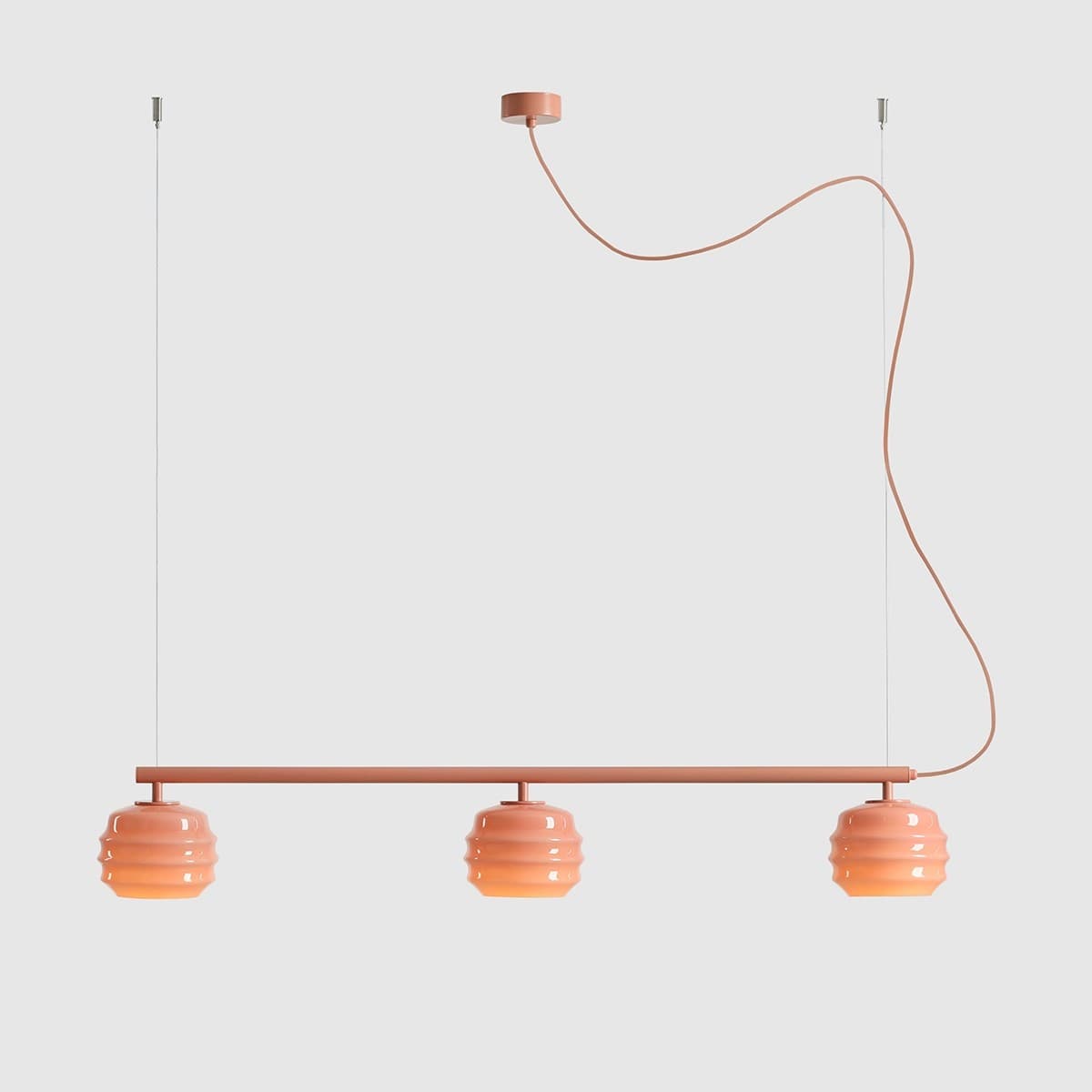 Pendant lamp Puff Glaze 3 Coral, Artera - 402104