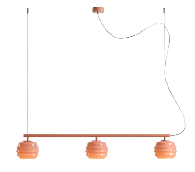 Pendant lamp Puff Glaze 3 Coral, Artera - DIMENSION