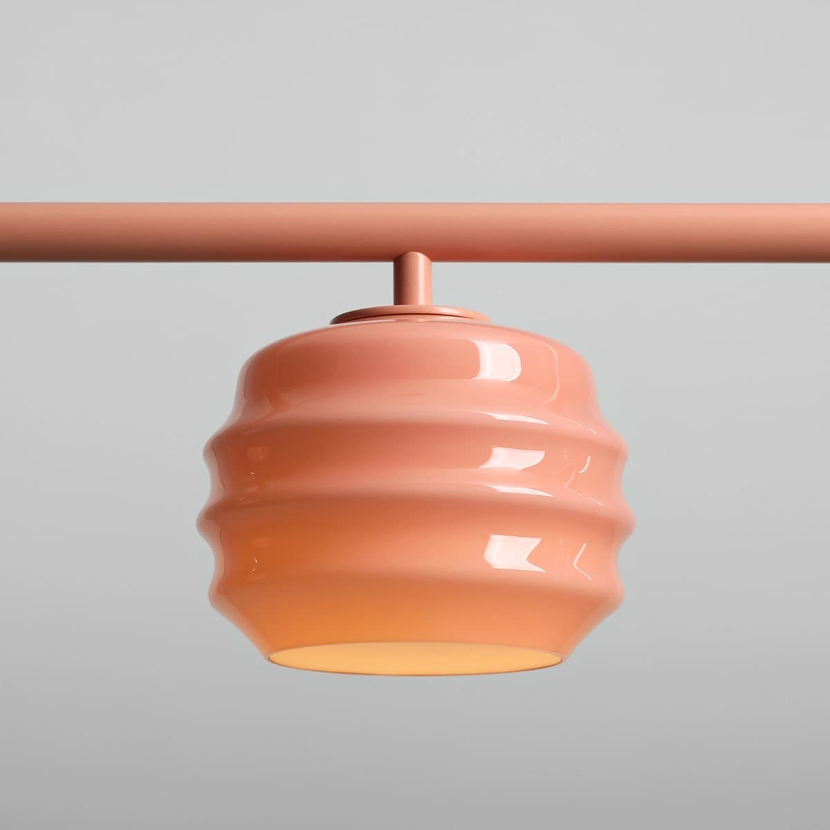 Pendant lamp Puff Glaze 3 Coral, Artera - 402106