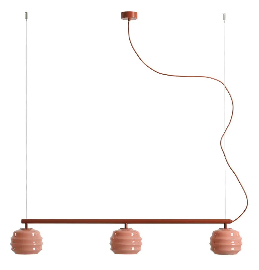 Pendant lamp Puff Glaze 3 Terra, Artera