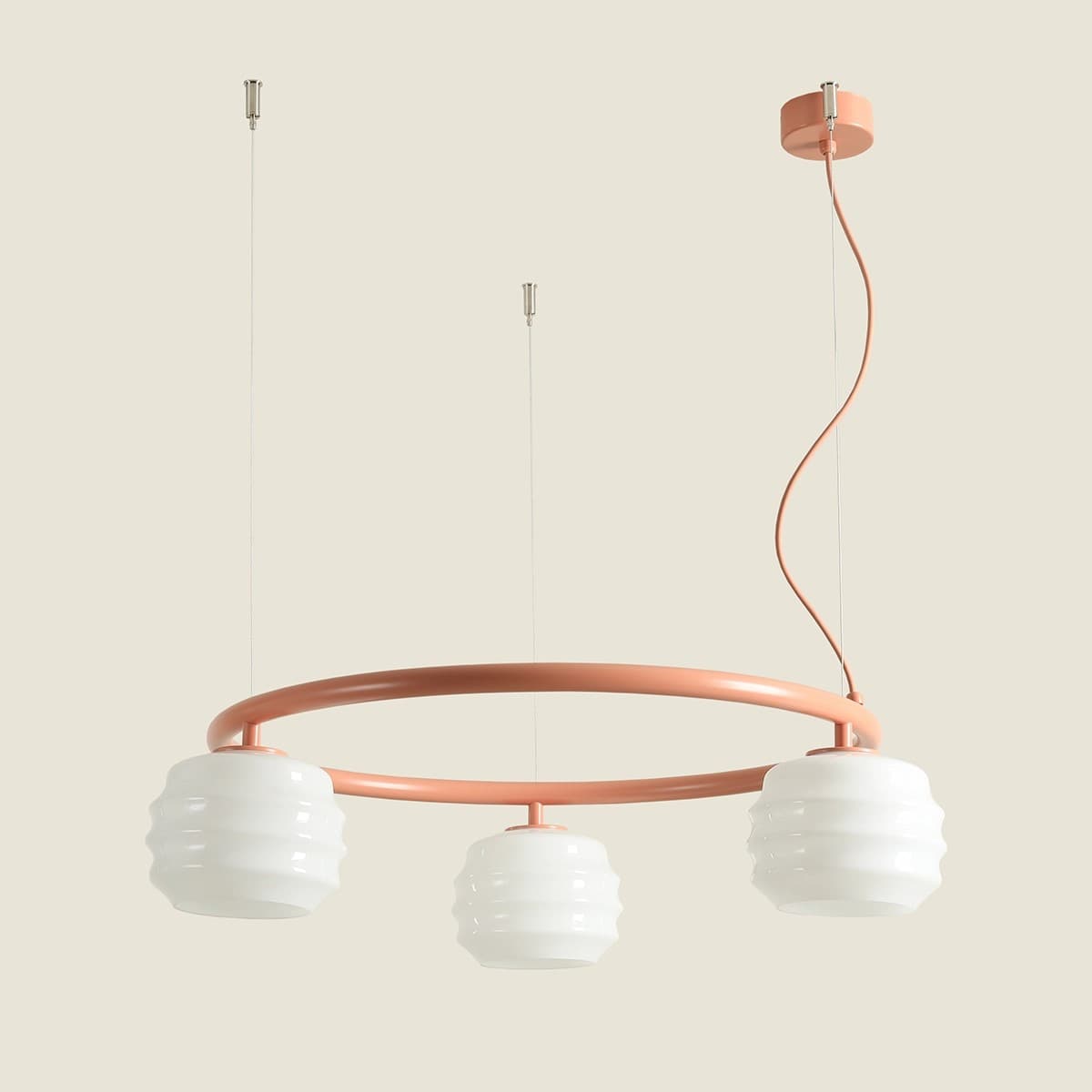Pendant lamp Puff 3 Ring Coral, Artera - 402143