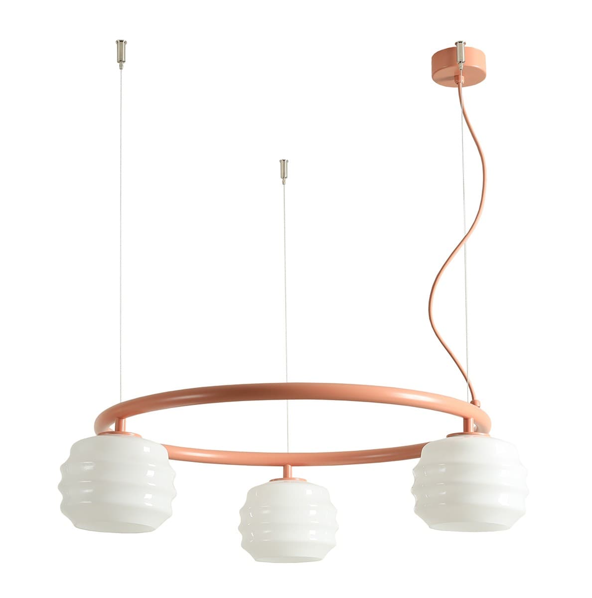 Pendant lamp Puff 3 Ring Coral, Artera