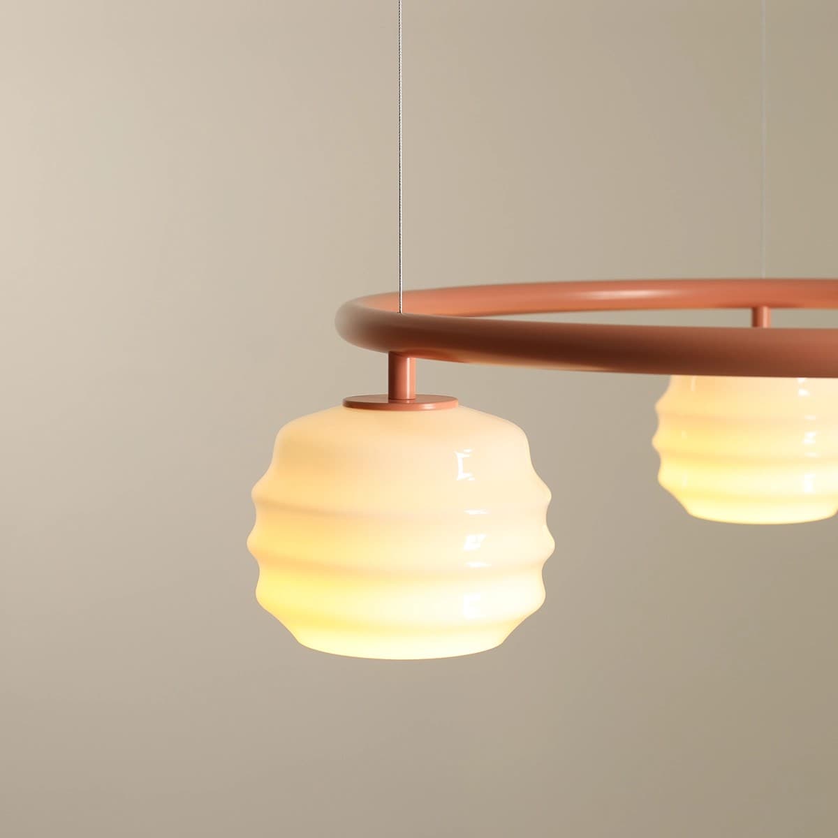 Pendant lamp Puff 3 Ring Coral, Artera - 402141