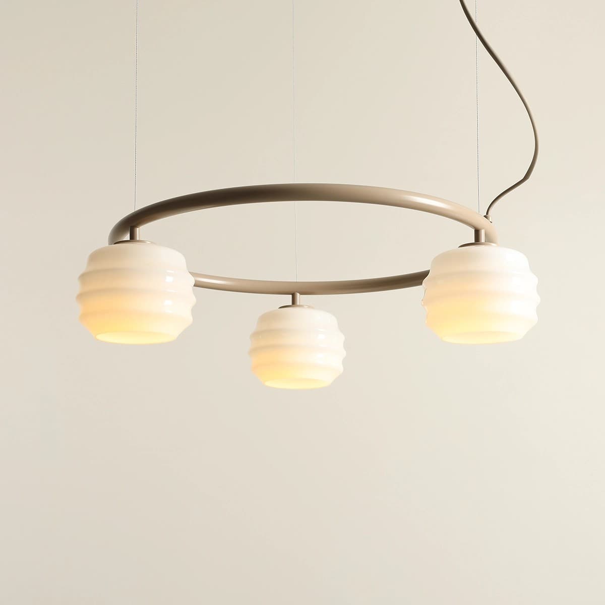 Pendant lamp Puff 3 Ring beige, Artera - 402152