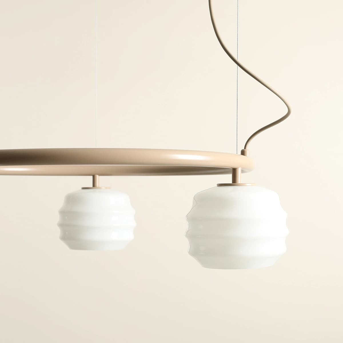 Pendant lamp Puff 3 Ring beige, Artera - 402154