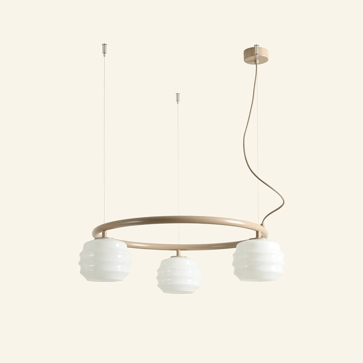 Pendant lamp Puff 3 Ring beige, Artera - 402156