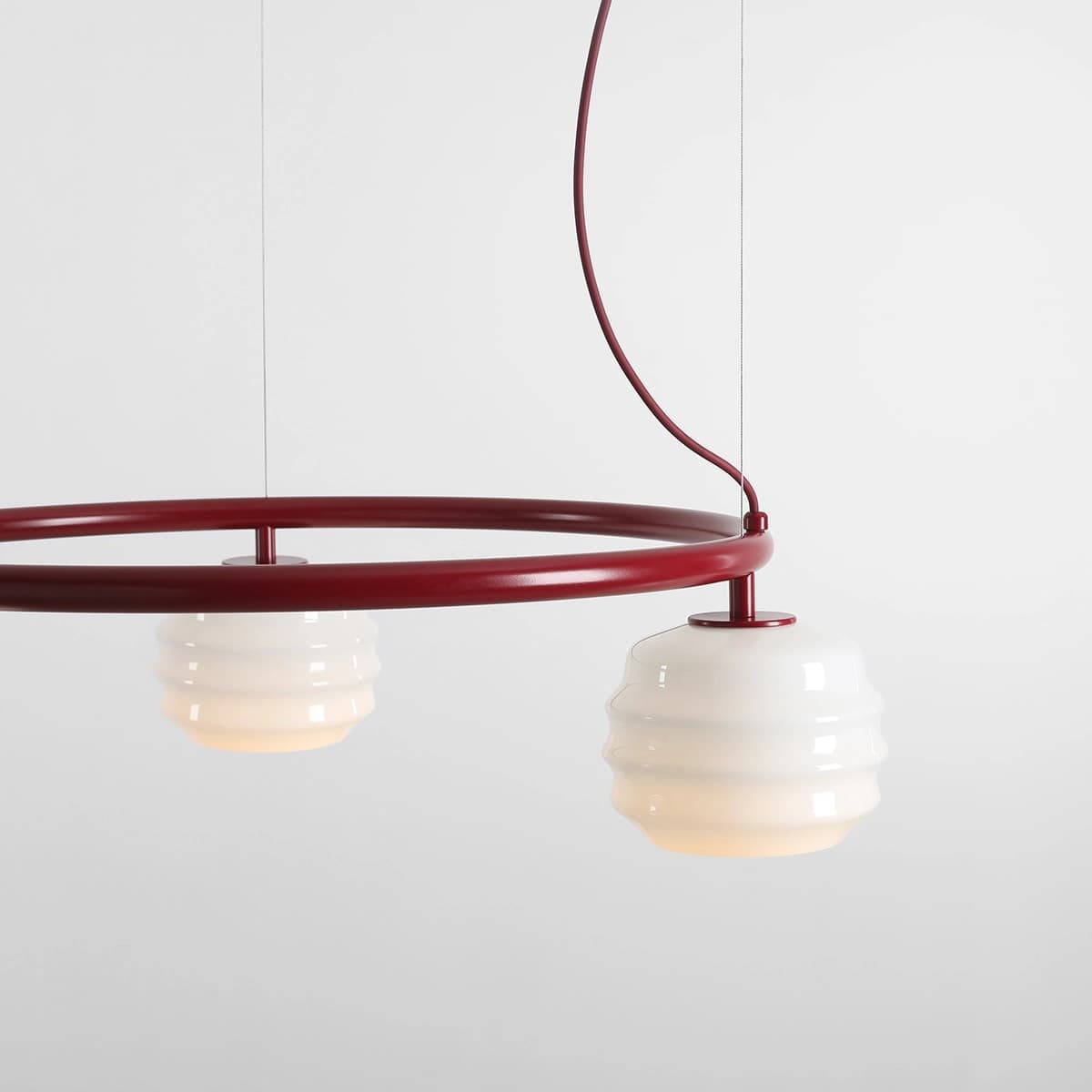Pendant lamp Puff 3 Ring Red Wine, Artera - 402164