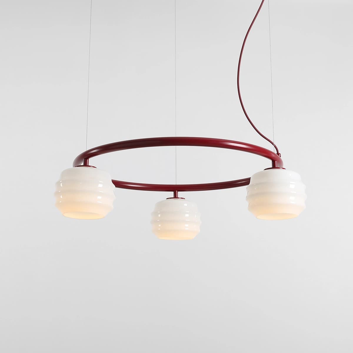 Pendant lamp Puff 3 Ring Red Wine, Artera - 402163